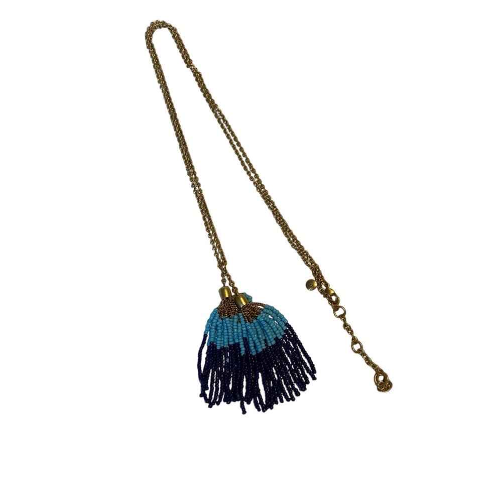 J Crew‎ Blue Tassel Necklace